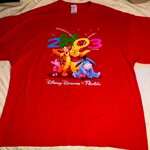 Vtg Disney 2003 Dreams Florida Red Tigger Pooh Piglet Eeyore T-Shirt USA 2XL